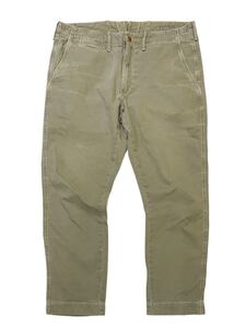 ポロ ラルフローレン ビンテージ加工 ヘリンボーン パンツ 34×30 細身 POLO RALPH LAUREN ARMY CHINO herringbone ミリタリー アメカジ