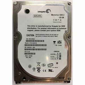 ★中古動作品★2.5インチ ノート用HDD　SEAGATE 2.5インチ内蔵HDD 120GB IDE 4200rpm ST9120824A★送料無料★初期保障あり