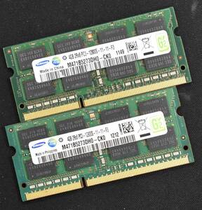 (送料無料) 8GB (4GB 2枚) PC3-12800S DDR3-1600 S.O.DIMM 204pin 2Rx8 [1.5V] [Samsung 4G 8G] Macbook Pro iMac (DDR3) (管:SB0297