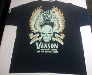 新品、VANSON 半袖Ｔee ドクロBACK