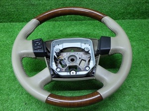 日産　J31　TNJ31　ティアナ　純正　ウッドコンビステアリング　レザー　240127063