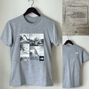 ★【並品 国内正規品 カンボジア製】THE NORTH FACE ノースフェイス NT31933 JOSHUA TREE NATIONAL PARK フォト ロゴ Tシャツ S グレー