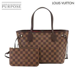 未使用 展示品 ルイ ヴィトン LOUIS VUITTON ダミエ ネヴァーフル PM トート バッグ ブラウン N41359 RFID ゴールド 金具 90231297