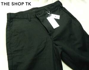 ★THE SHOP TK ザ ショップ ティーケー ON・OFF兼用 ストレッチ マーベルト付き 7DAYS テーパードパンツ ブラック Lサイズ★