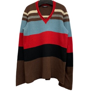 UNDERCOVER 20AW UCZ4906-1STRIPED SWEATERストライプウールナイロンニットセーター 8069000119817