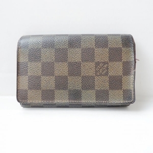 ルイヴィトン LOUIS VUITTON 2つ折り財布 N61736 ポルトフォイユトレゾール ダミエキャンバス エベヌ CA0075 財布 ダミエ