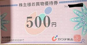 20000円分　(500円×10枚×4冊) カワチ薬品 株主様お買物優待券　送料無料