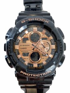 CASIO◆クォーツ腕時計_G-SHOCK/デジアナ/ラバー/GLD/GRY/SS//