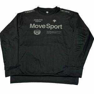 DESCENTE デサント Move Sport ライトスムース クルーネックスウェット ブラック XO