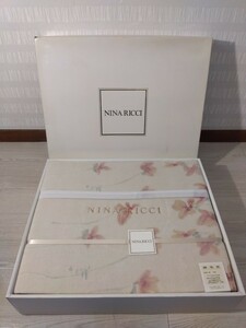 【M118】【未使用】 NINA RICCI ニナリッチ 毛布 シングルサイズ 140×200 綿100% 日本製 綿毛布 寝具 ギフト