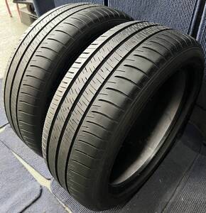 ☆送料無料☆【2022年製造】【溝7分山】DUNLOP ENASAVE RV505 2本 215/50R18 側面キズ有 ASP2417