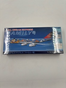 b-d868★未組立 TOMY/トミー 1/300 JAL ドリームエクスプレス ファミリー号 ミッキー ディズニー プラモデル/飛行機