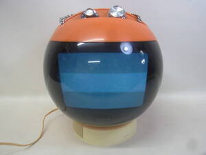 レア★VICTOR 球型テレビ フリフリQ 9T‐11 オレンジ ビクター Videosphere ブラウン管 昭和レトロ ビンテージ スペースエイジ 家電 100