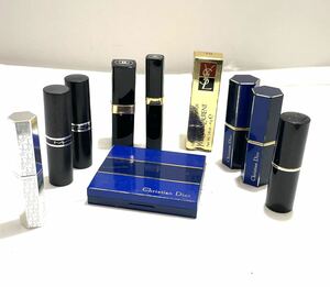 rrkk2190 CHANEL Dior MAC LANCOME 口紅 9本 /Diorアイシャドウ1点 まとめ シャネル ディオール etc