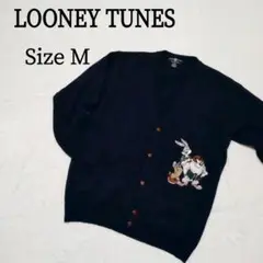 古着 90s LOONEY TUNES ルーニーテューンズ 刺繍 カーディガン