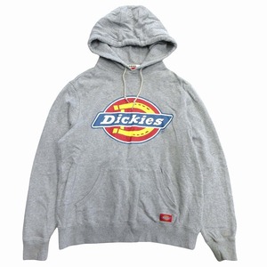 ディッキーズ Dickies ロゴ プリント パーカー プルオーバー フーディー カットソー スウェット M グレー メンズ♪１