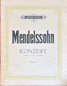 メンデルスゾーン ピアノ協奏曲 ト短調 作品25 (2ピアノ)輸入楽譜 Mendelssohn Konzert g moll Op.25 洋書