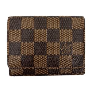 LOUIS VUITTON / CA0093 ルイ ヴィトン ダミエ エベヌ アンヴェロップ・カルト・ドゥ・ヴィジット カードケース 名刺入れ ブラウン