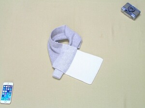 使用1回 マフラー♪ NATURAL BEAUTY BASIC ♪いっぽんでどんな色の洋服にも合わせやすいGray系 Cashmereカシミヤ100% ■3895