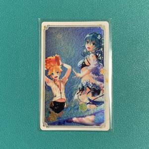 HATSUNE MIKU（card）初音ミク　メタリックカード コレクションガム　初音ミク＆鏡音レン　Art by さかなへん
