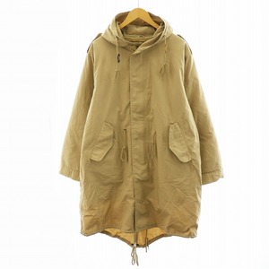 ヒューストン HOUSTON M-51 PARKA モッズコート ロング丈 フード ライナー付き アウター XS ベージュ 5409M /AN10 メンズ