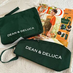 DEAN DELUCA GLOW付録　レジカゴ買物バッグ、保冷ボトルホルダーストラップ付　グリーン　未使用品