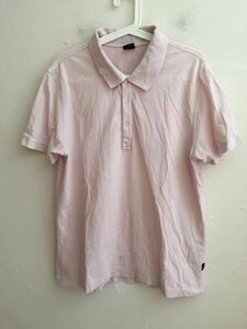 【送料無料】中古 HUGO BOSS ヒューゴボス ポロシャツ ピンク サイズ XXL
