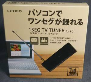 LETIEO PC専用ワンセグテレビチューナー LT-DT306BK MCX-F形の変換アダプター付属