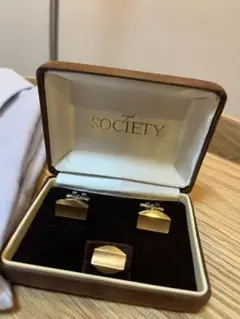 カフス・タイピン 18K 9.7g G high SOCIETY BOX付