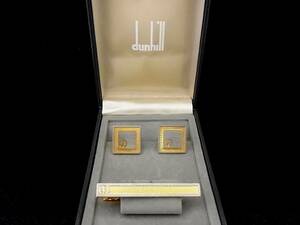 ◎№3765◎■良品■【ｄunhill】ダンヒル【シルバー・ゴールド】■カフス＆ネクタイピン セット♪