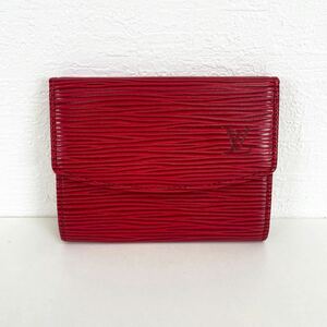 【美品】VUITTON LOUIS ルイヴィトン コインケース小銭入れ ポルトモネ サーンプル 赤色 レッド Z266