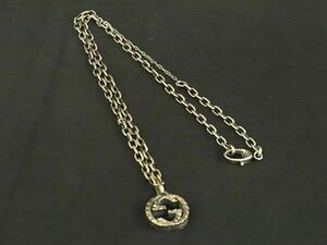 1円 GUCCI グッチ インターロッキングG SV925 ネックレス ペンダント アクセサリー レディース メンズ シルバー系 FC7666