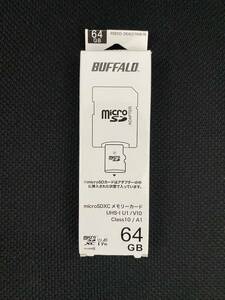 未使用 バッファロー microSD 64GB 100MB/s UHS-1 U1 microSDXC【 Nintendo Switch 対応 】V10 A1 IPX7 Full HD RMSD-064U11HA/N