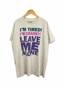 90s/メッセージ/Tシャツ/one/コットン/GRY/無地