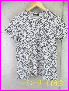 【送料300円可】5260s2◆良品◆日本製◆tricot COMME des GARCONS コムデギャルソン 花柄 半袖カットソー Tシャツ M/ブラウス/ジャケット