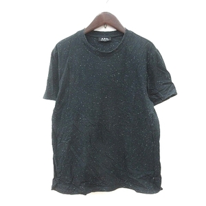 アーペーセー A.P.C. カットソー Tシャツ クルーネック ドット 半袖 S 黒 ブラック /MN レディース