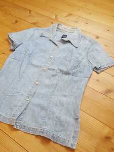 vintage used【GAP】半袖 デニムシャツ 　ダンガリーシャツ　シャンブレーシャツ 