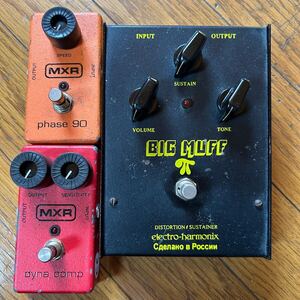 ※ジャンク ELECTRO-HARMONIX Big Muff MXR dyna comp phase 90/ビッグマフ ファズ ダイナコンプ フェイザー セット まとめ売り