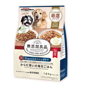 ドギーマン 無添加良品 からだ想いの毎日ごはん 11歳からのエイジングケア 180g(45g×4) 犬用フード