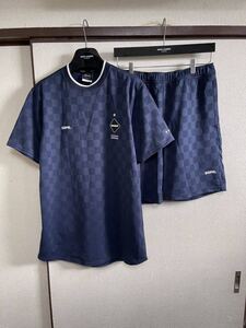 【美品】【セットアップ】 FCRB f.c real bristol エフシーレアルブリス SOPHNET CHECKER TRAINING TOP SHORTS Tシャツ パンツ