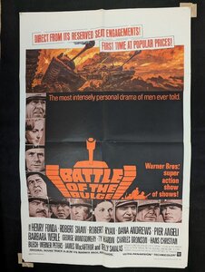 長E021/US版1sh 映画ポスター【 Battle of the Bulge 】（バルジ大作戦）監督 ケン・アナキン/ORG 66/3/1円～