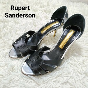 Rupert Sanderson ルパートサンダーソン 美品 パンプス ハイヒール オープントゥ 靴 シルバー 35 22.5cm レディース