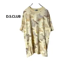 S3144【D.S.CLUB ドラッグストアーズ】総柄 Tシャツ　オーバーサイズ