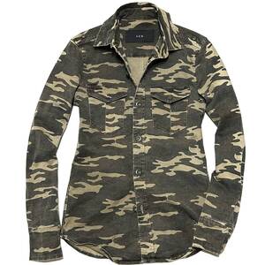 定価3万 AKM STRETCH ARMY CAMO SHIRTS Sサイズ ストレッチアーミーカモフラシャツ　wjk　ジュンハシモト 1piu