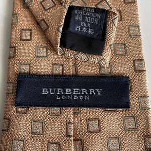 BURBERRY LONDON (バーバリーロンドン)ベージュスクエア柄ネクタイ