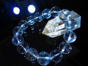 ◆夢見の石☆ニューヨーク ハーキマーダイヤモンド ドリームクリスタル 水晶 ブレスレット 15mm★pa13309
