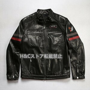 レザージャケット メンズ ハレージャケット　バイクジャケット　高級　柔らかい羊革　本革　革ジャン S～4XL