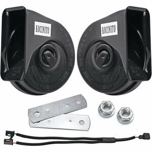 新品 KOCINITO 二股分岐ハーネス付き 防塵 防水 高音/低音 120db レク 12V トヨタ汎用 車 ホーン 285