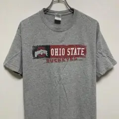 OHIO STATE カレッジロゴ　プリント　半袖　Tシャツ　古着　L