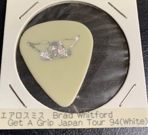 エアロスミス Aerosmith ブラッド・ウィットフォード Brad Whitford 1994 Get a Grip TOUR ギター ピック 送料無料 ジョーペリー 白銀